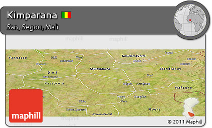 Satellite Panoramic Map of Kimparana