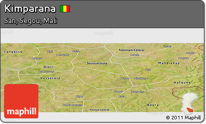 Satellite Panoramic Map of Kimparana