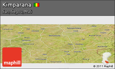 Satellite Panoramic Map of Kimparana