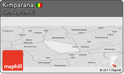 Silver Style Panoramic Map of Kimparana