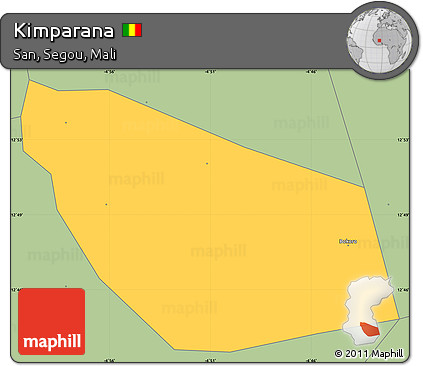 Savanna Style Simple Map of Kimparana