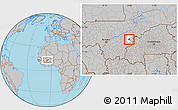 Gray Location Map of Sourountouna, highlighted parent region