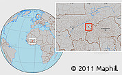 Gray Location Map of Sourountouna