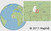 Savanna Style Location Map of Sourountouna, highlighted parent region, highlighted grandparent region