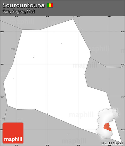 Gray Simple Map of Sourountouna