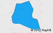 Political Simple Map of Sourountouna, cropped outside