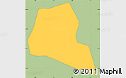 Savanna Style Simple Map of Sourountouna, single color outside