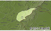 Physical 3D Map of Koula, darken