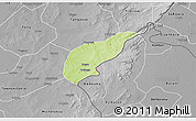 Physical 3D Map of Koula, desaturated