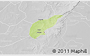 Physical 3D Map of Koula, lighten, desaturated