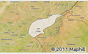 Shaded Relief 3D Map of Koula, satellite outside