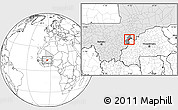 Blank Location Map of Koula, highlighted country, highlighted parent region