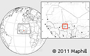 Blank Location Map of Koula, highlighted grandparent region, within the entire country