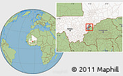Savanna Style Location Map of Koula, highlighted country, highlighted parent region