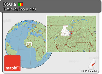 Savanna Style Location Map of Koula, highlighted parent region, highlighted grandparent region