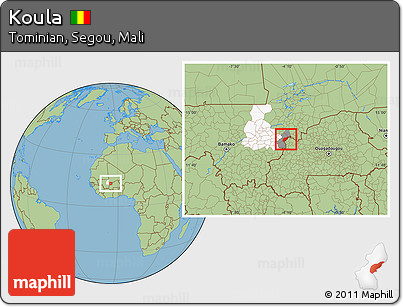 Savanna Style Location Map of Koula, highlighted parent region, highlighted grandparent region