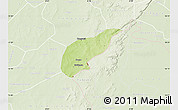 Physical Map of Koula, lighten