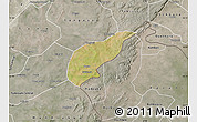 Satellite Map of Koula, semi-desaturated