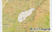 Shaded Relief Map of Koula, satellite outside