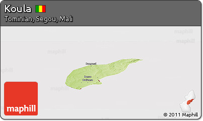 Physical Panoramic Map of Koula, cropped outside