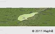 Physical Panoramic Map of Koula, darken
