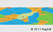 Physical Panoramic Map of Koula, political outside