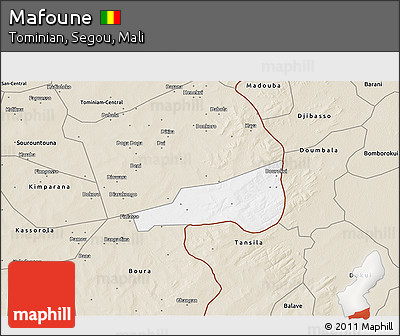 Classic Style 3D Map of Mafoune