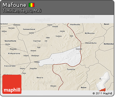 Classic Style 3D Map of Mafoune