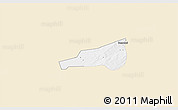 Classic Style 3D Map of Mafoune, single color outside