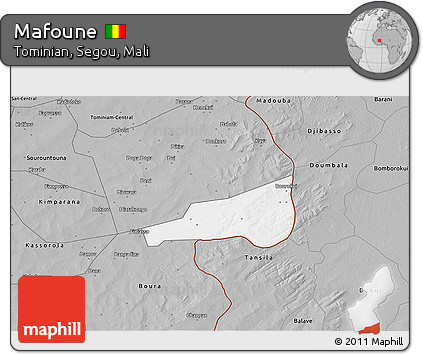 Gray 3D Map of Mafoune