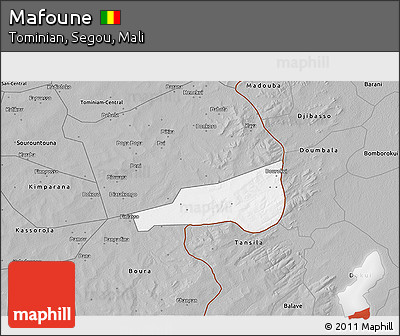 Gray 3D Map of Mafoune