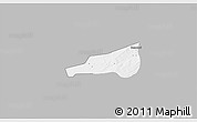 Gray 3D Map of Mafoune, single color outside