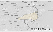 Shaded Relief 3D Map of Mafoune, desaturated