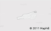 Silver Style 3D Map of Mafoune, single color outside