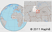 Gray Location Map of Mafoune, highlighted grandparent region