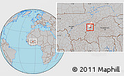 Gray Location Map of Mafoune, highlighted parent region