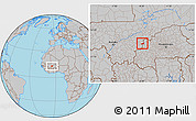 Gray Location Map of Mafoune