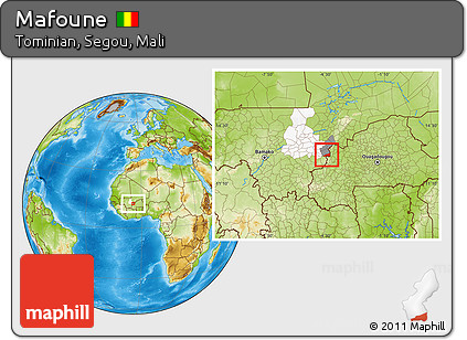 Physical Location Map of Mafoune, highlighted parent region, highlighted grandparent region
