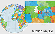 Political Location Map of Mafoune, highlighted grandparent region
