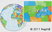Political Location Map of Mafoune, highlighted parent region