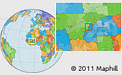 Political Location Map of Mafoune