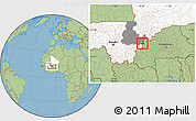 Savanna Style Location Map of Mafoune, highlighted country, highlighted grandparent region