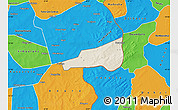 Shaded Relief Map of Mafoune, political outside