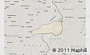 Shaded Relief Map of Mafoune, semi-desaturated