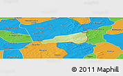 Physical Panoramic Map of Mafoune, political outside