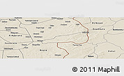 Shaded Relief Panoramic Map of Mafoune