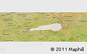 Shaded Relief Panoramic Map of Mafoune, satellite outside