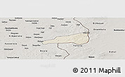 Shaded Relief Panoramic Map of Mafoune, semi-desaturated