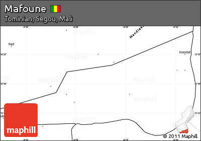 Blank Simple Map of Mafoune