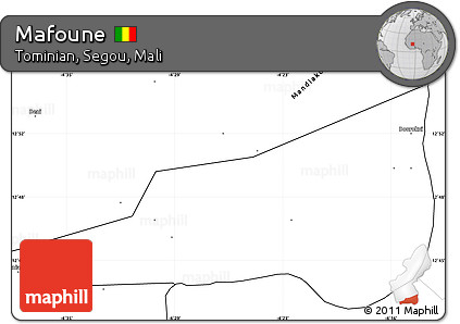 Blank Simple Map of Mafoune